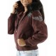 Maroon Pelle Pelle Airborne Shearling Hoodie Jacket