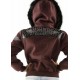 Maroon Pelle Pelle Airborne Shearling Hoodie Jacket