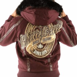 Maroon Pelle Pelle Born And Raised Hooded Jacket