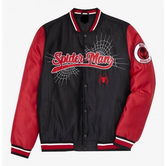 Marvel Spider-Man Miles Morales Color Blocked Bomber Jacket Marvel Spider-Man Miles Morales Color Blocked Bomber Jacket