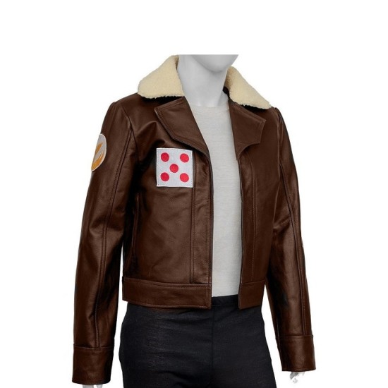 Mary Elizabeth Winstead Ahsoka Hera Syndulla Brown Leather Jacket