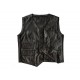 Men Black Simple Leather Vest Men Black Simple Leather Vest