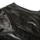 Men Black Simple Leather Vest Men Black Simple Leather Vest