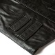 Men Black Simple Leather Vest Men Black Simple Leather Vest