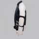 Men Black and White Leather Jacket Men Black and White Leather Jacket