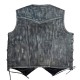 Men Vintage Motorcycle Distressed Black Vest
