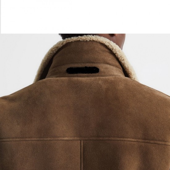 Men Winter Brown Shearling Jacket Men Winter Brown Shearling Jacket