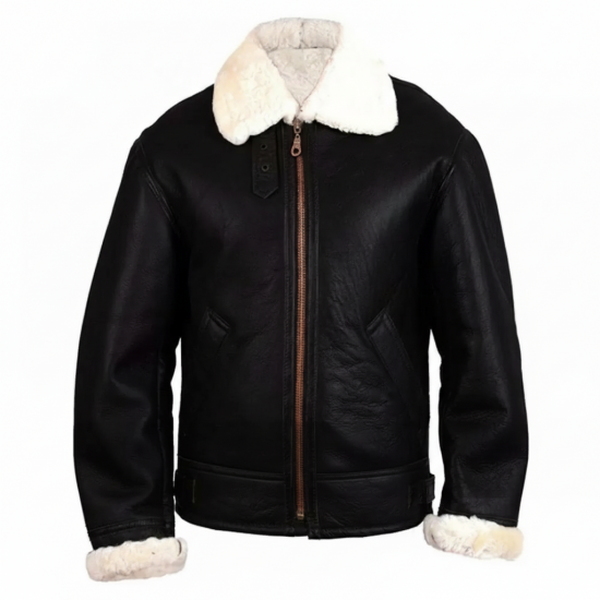 Men's Aviator B3 Ginger Sheepskin Leather Bomber Jacket