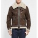 Men's Aviator Bridlington Brown Faux Shearling Biker Jacket Men's Aviator Bridlington Brown Faux Shearling Biker Jacket