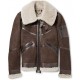 Men's Aviator Bridlington Brown Faux Shearling Biker Jacket Men's Aviator Bridlington Brown Faux Shearling Biker Jacket