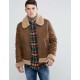 Mens Aviator Brown Leather Jacket With Faux Shearling Mens Aviator Brown Leather Jacket With Faux Shearling