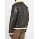 Mens Aviator Faux Shearling Black Leather Jacket Mens Aviator Faux Shearling Black Leather Jacket
