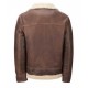 Mens Aviator Faux Shearling Brown Leather Jacket Mens Aviator Faux Shearling Brown Leather Jacket