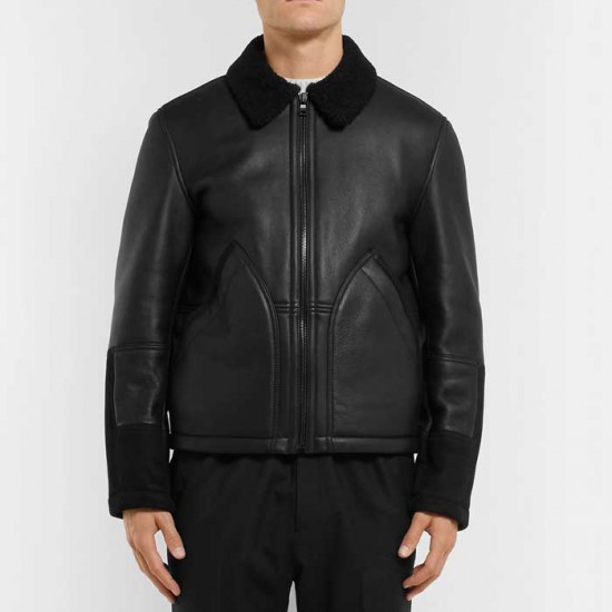 Mens Aviator Shearling Lined Leather And Suede Jacket Mens Aviator Shearling Lined Leather And Suede Jacket