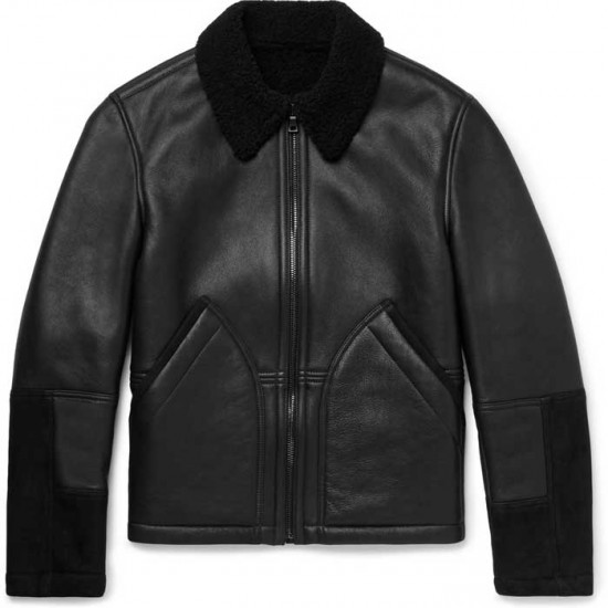 Mens Aviator Shearling Lined Leather And Suede Jacket Mens Aviator Shearling Lined Leather And Suede Jacket