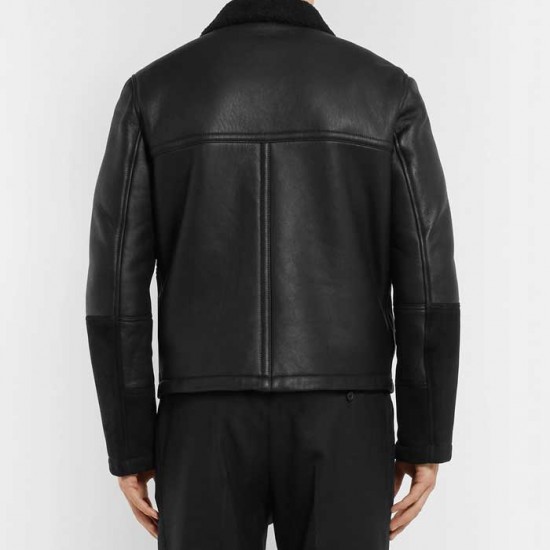 Mens Aviator Shearling Lined Leather And Suede Jacket Mens Aviator Shearling Lined Leather And Suede Jacket