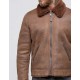 Mens B3 Faux Shearling Brown Leather Jacket Mens B3 Faux Shearling Brown Leather Jacket
