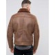 Mens B3 Faux Shearling Brown Leather Jacket Mens B3 Faux Shearling Brown Leather Jacket