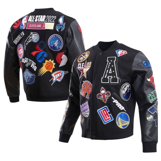 Mens Black 2022 NBA All-Star Game Full Zip Varsity Jacket
