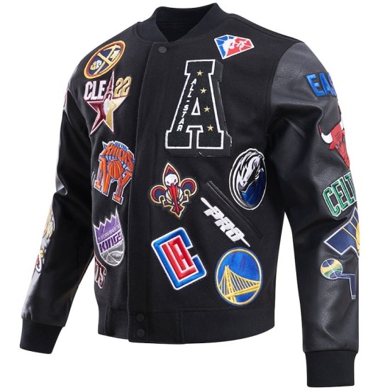 Mens Black 2022 NBA All-Star Game Full Zip Varsity Jacket