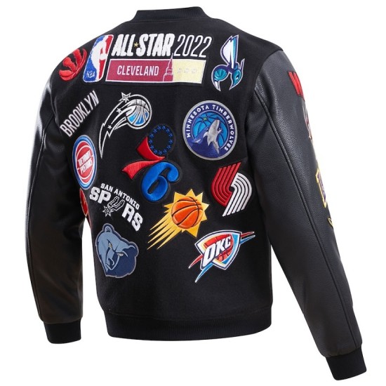 Mens Black 2022 NBA All-Star Game Full Zip Varsity Jacket