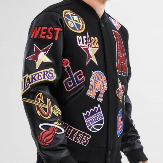 Mens Black 2022 NBA All-Star Game Full Zip Varsity Jacket