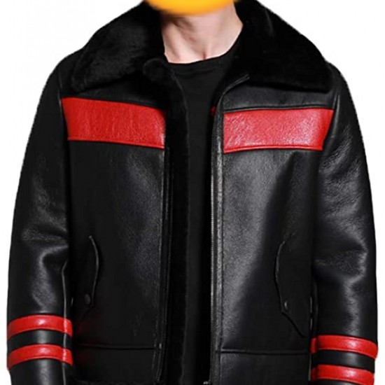 Men's Black B3 Sheepskin Shearling Jacket Short Fur Coat Men's Winter Coat Men's Black B3 Sheepskin Shearling Jacket Short Fur Coat Men's Winter Coat