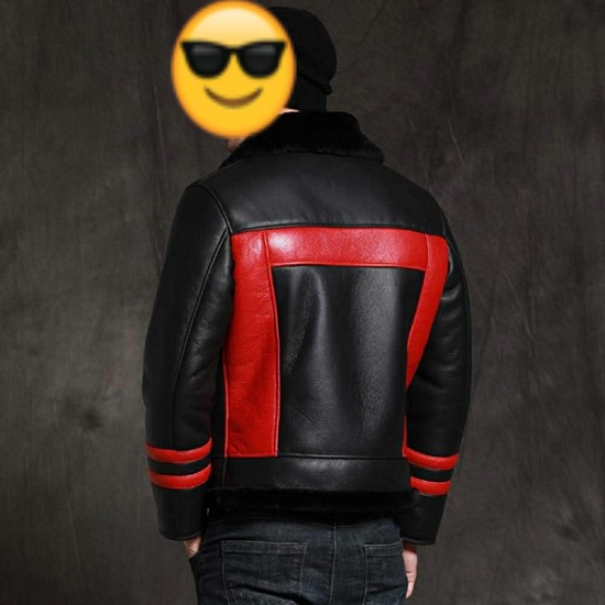 Men's Black B3 Sheepskin Shearling Jacket Short Fur Coat Men's Winter Coat Men's Black B3 Sheepskin Shearling Jacket Short Fur Coat Men's Winter Coat