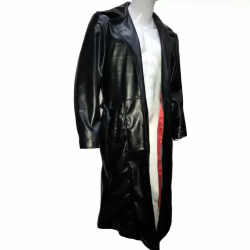 Men's Blade Trinity Wesley Snipes Leather Long Trench Coat And Vest 