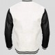 Men's Bomber Varsity Black and White Jacket Mens Bomber Varsity Black and White Jacket