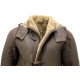 Men's Brown Shearling Sheepskin Leather Detachable Hood Duffle Coat Men's Brown Shearling Sheepskin Leather Detachable Hood Duffle Coat