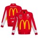 Men's Bubba Wallace JH Design Red McDonald's Twill Driver Jacket Men's Bubba Wallace JH Design Red McDonald's Twill Driver Jacket