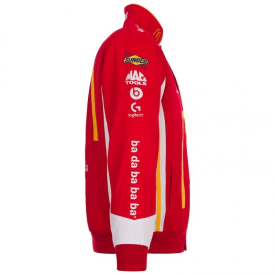Men's Bubba Wallace JH Design Red McDonald's Twill Driver Jacket Men's Bubba Wallace JH Design Red McDonald's Twill Driver Jacket