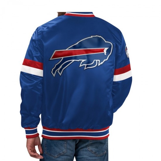 Men's Buffalo Bills Starter Blue Satin Jacket Men's Buffalo Bills Starter Blue Satin Jacket