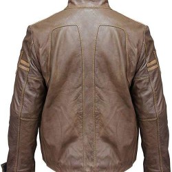 Men's Cafe Racer Vintage Biker Brown Motorcycle Leather Jacket