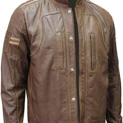 Men's Cafe Racer Vintage Biker Brown Motorcycle Leather Jacket