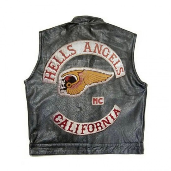 Men's California Hells Angels Leather Vest