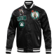Men's Celtics Retro Classic Black Satin Jacket Men's Celtics Retro Classic Black Satin Jacket