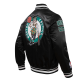 Men's Celtics Retro Classic Black Satin Jacket Men's Celtics Retro Classic Black Satin Jacket