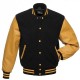 Men's College Varsity Black and Yellow Jacket Mens College Varsity Black and Yellow Jacket