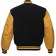 Men's College Varsity Black and Yellow Jacket Mens College Varsity Black and Yellow Jacket