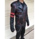 Men's Custom Hand Painted Punk Bloody Punisher Leather Biker Jacket Men's Custom Hand Painted Punk Bloody Punisher Leather Biker Jacket