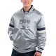 Men's Dallas Cowboys Starter Silver Home Game Satin Full-Snap Varsity Jacket Mens Dallas Cowboys Starter Silver Home Game Satin Full-Snap Varsity Jacket