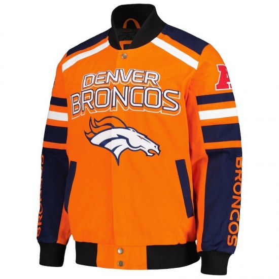 Men's Denver Broncos G-III Sports by Carl Banks Orange Power Jacket Men's Denver Broncos G-III Sports by Carl Banks Orange Power Jacket