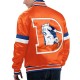 Men's Denver Broncos Starter Orange Gridiron Classics Satin Varsity Jacket Men's Denver Broncos Starter Orange Gridiron Classics Satin Varsity Jacket