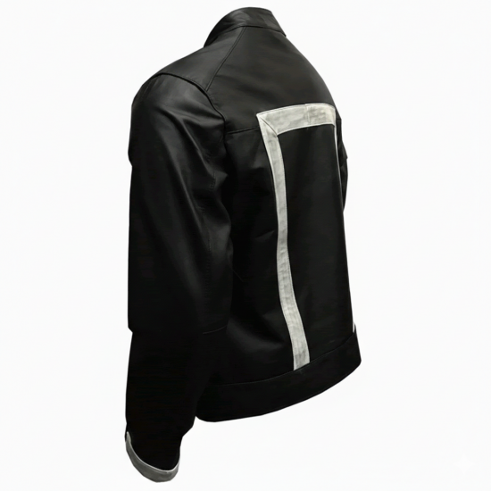 Men's Ghost Rider Marvel Agent Of Shield Black Leather Jacket