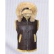 Men's Hooded B3 Aviator Fur Shearling RAF Leather Vest