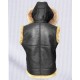 Men's Hooded B3 Aviator Fur Shearling RAF Leather Vest