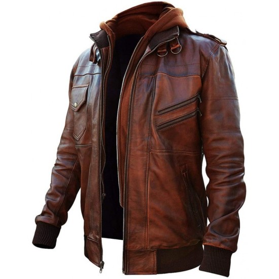 Mens Jacket Cafe Racer Brando Vintage Motorcycle Retro Biker Leather Collection