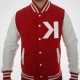 Mens Kavinsky Electro Varsity Red and White Jacket